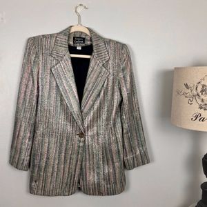 Vintage Town and Travel metallic colorful blazer